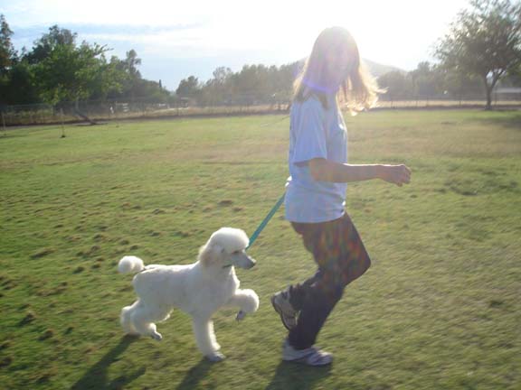 Puppy happy with new Mommy!